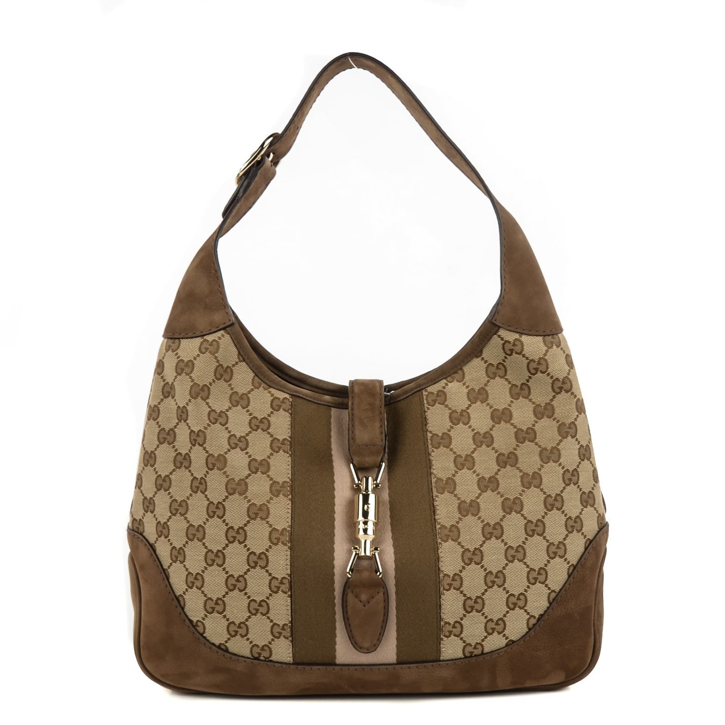 Monogram Web Medium Jackie O Hobo Brown