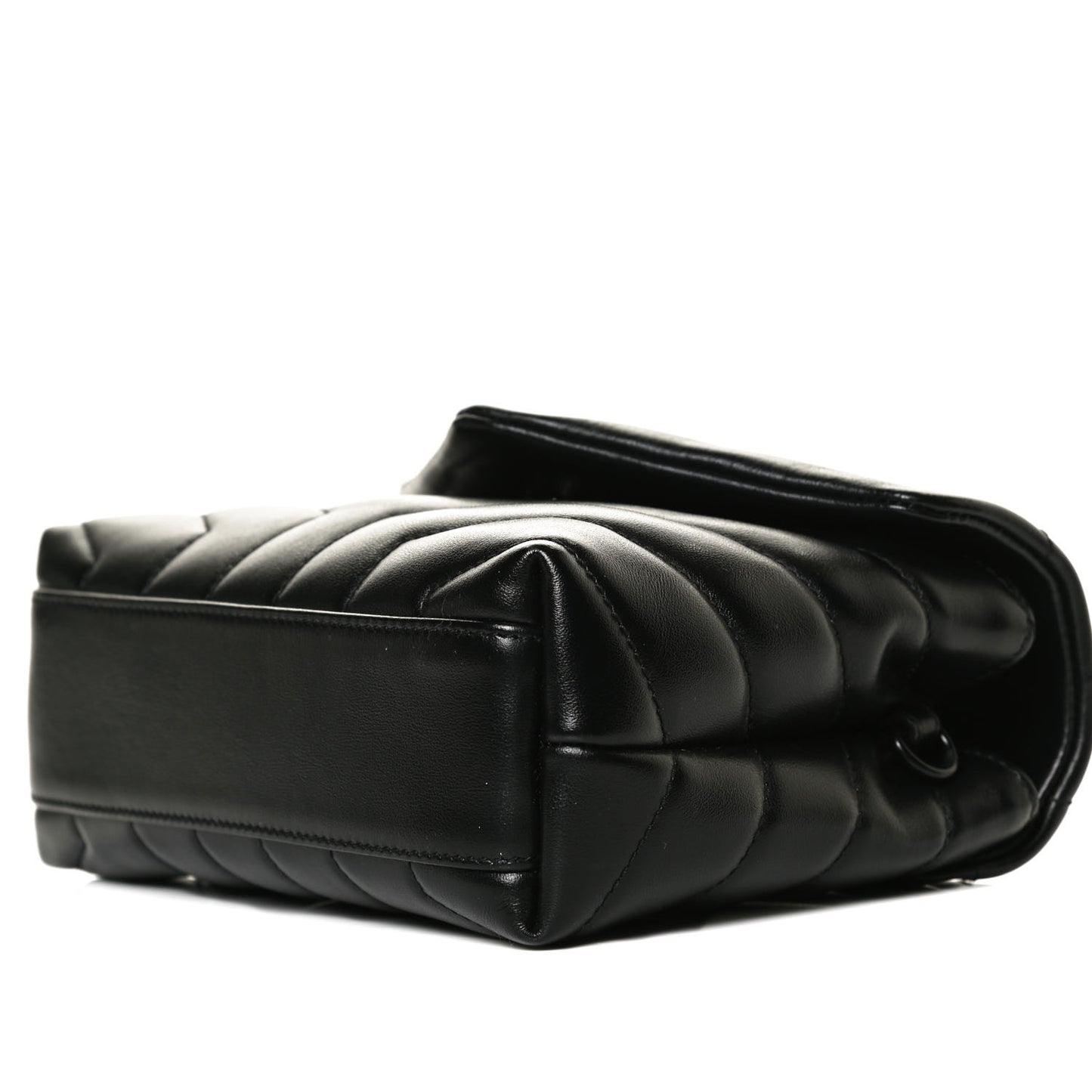 Calfskin Y Quilted Monogram Toy Loulou Crossbody Bag Black