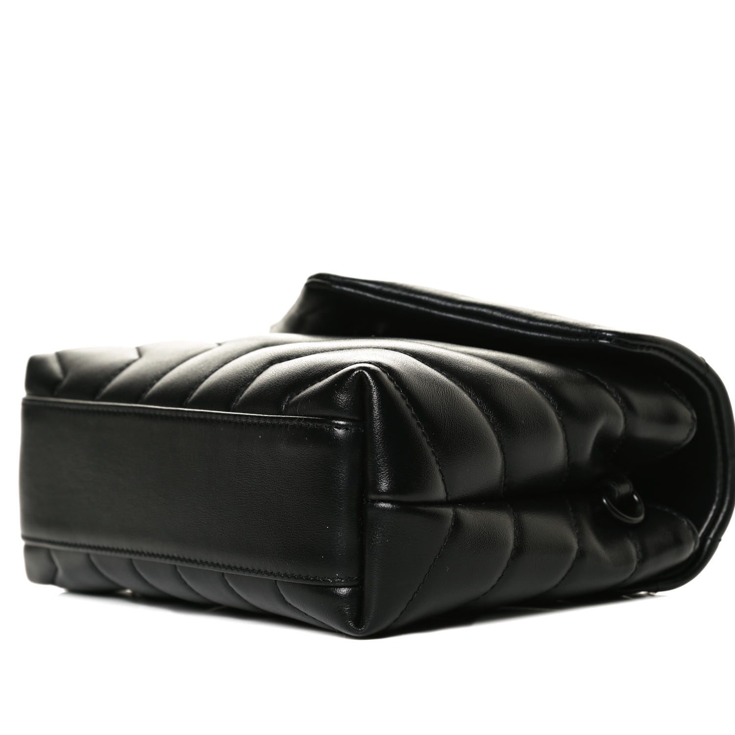 Saint Laurent Calfskin Y Quilted Monogram Toy Loulou Crossbody Bag Black 9 of 12