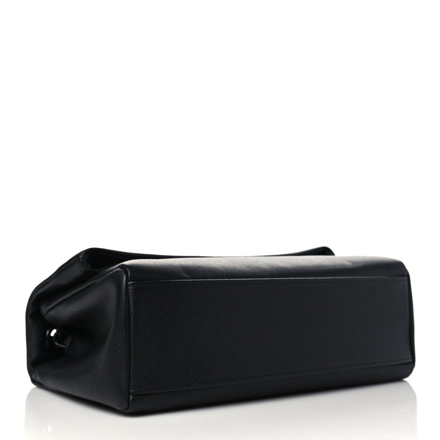 Grain De Poudre Medium West Hollywood Monogram Fold-Over Black