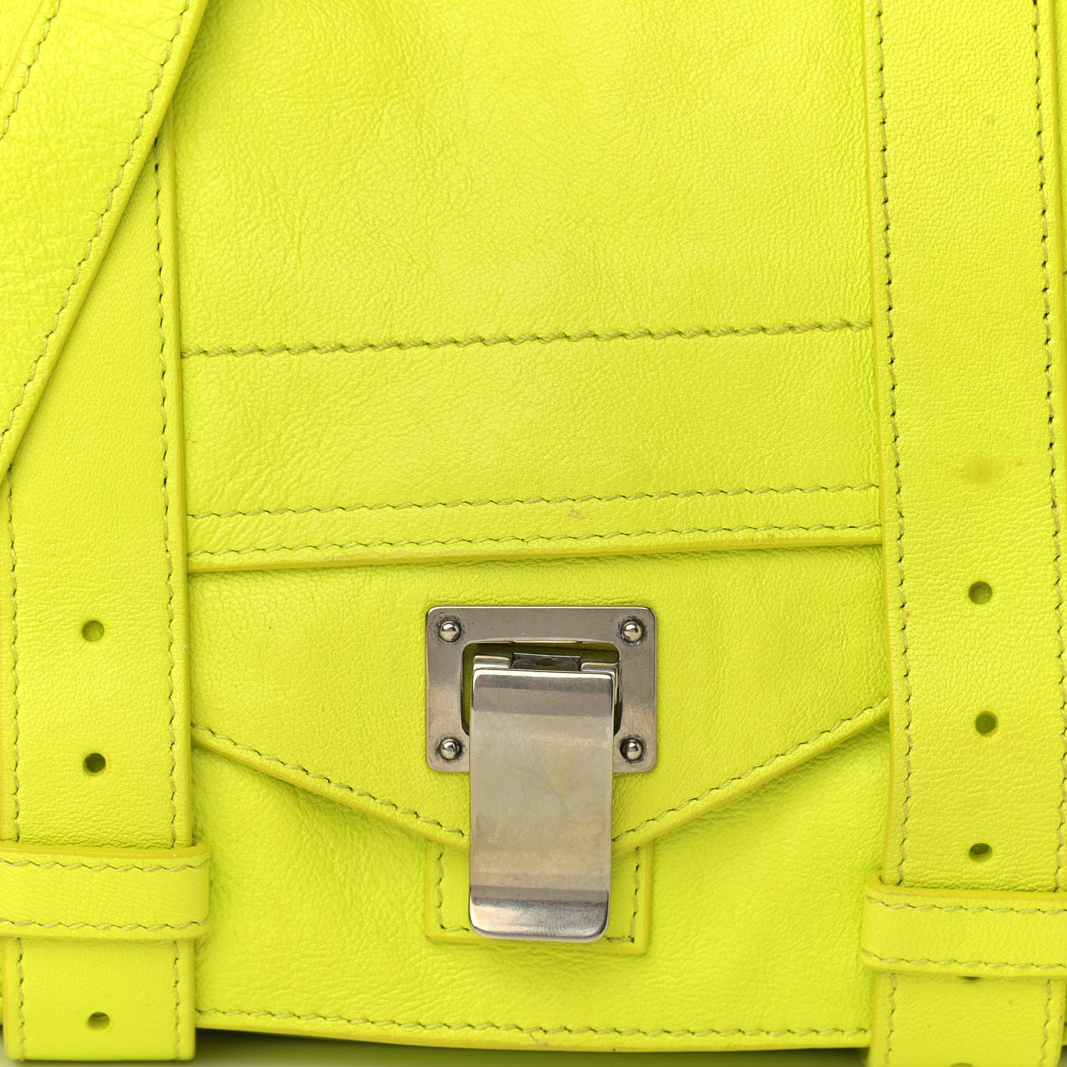 Proenza Schouler Lambskin PS1 Mini Pouch Messenger Sulfur 9 of 15