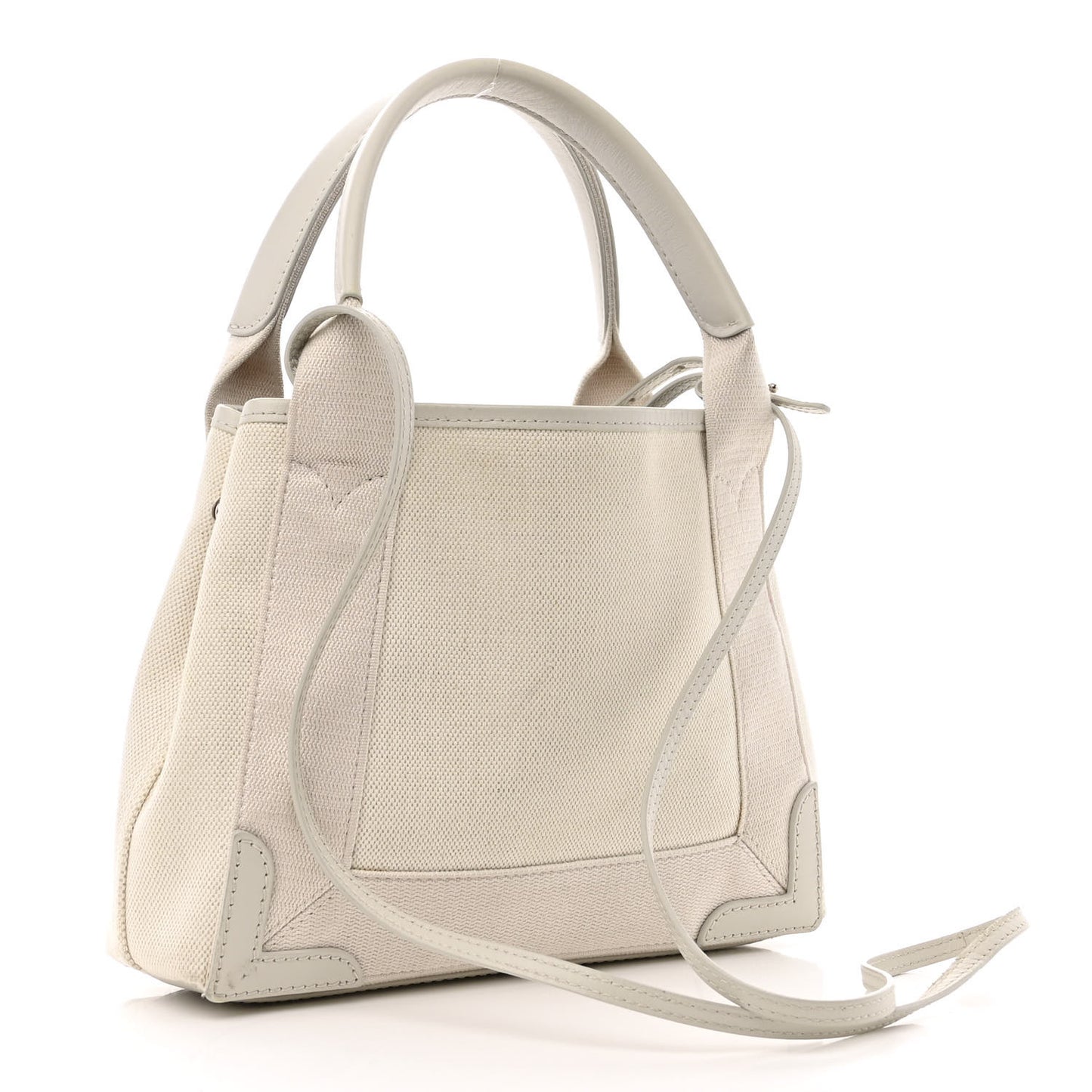 Cotton Canvas Calfskin Navy Cabas XS Natural