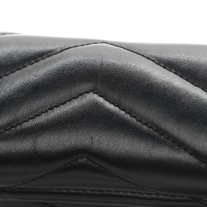Saint Laurent Calfskin Y Quilted Monogram Toy Loulou Crossbody Bag Black 11 of 12