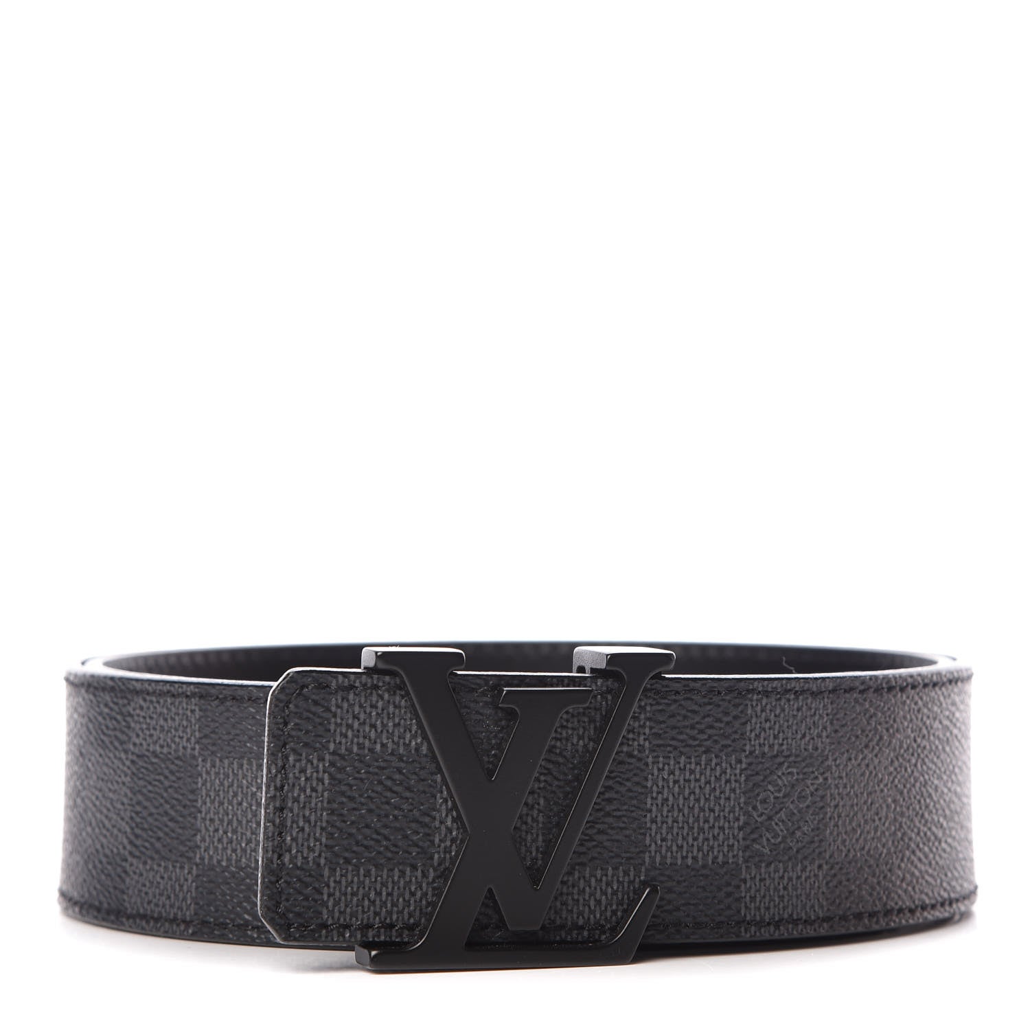 Louis Vuitton Damier Graphite LV Initiales Belt 85 34 1 of 7