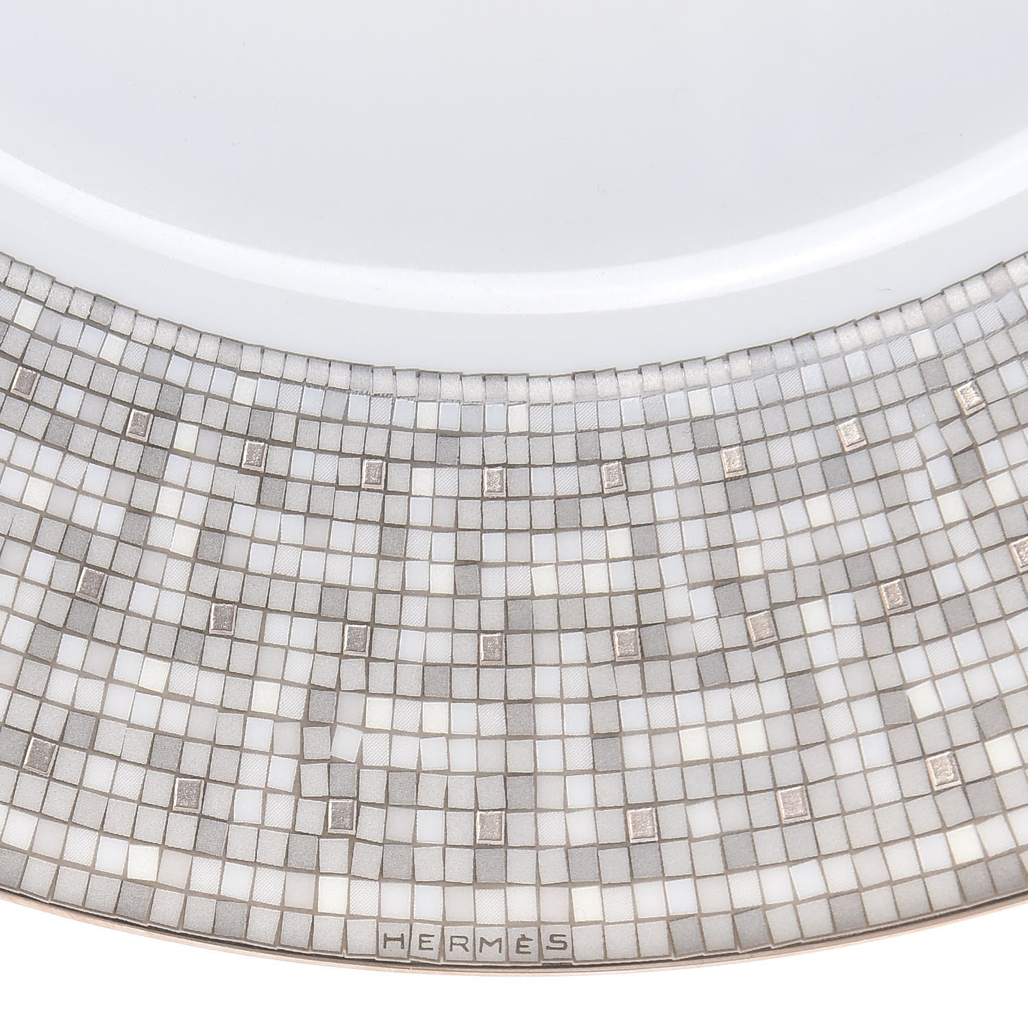 Hermes Porcelain Mosaique Au 24 Platine Dinner Plate Set of 2 4 of 6