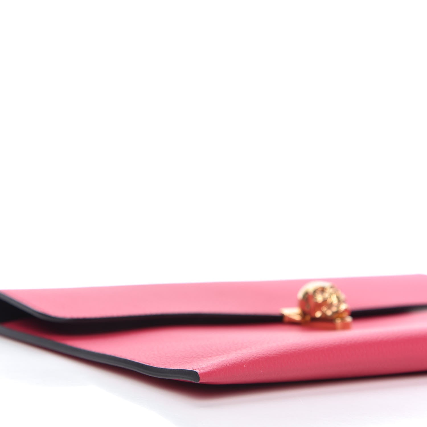 Alexander McQueen Calfskin Skull Envelope Clutch Fuchsia 5 of 9