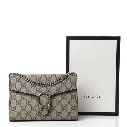 Gucci GG Supreme Monogram Mini Dionysus Chain Wallet Beige Black 11 of 11