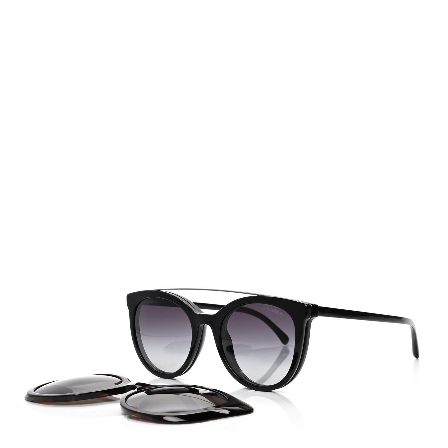 Clip On Sunglasses 5390 Black Tortoise