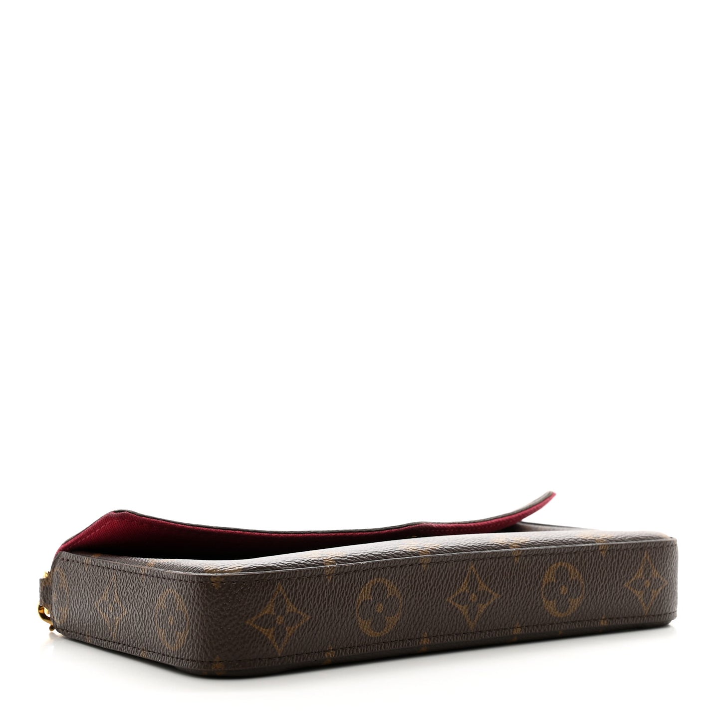 Monogram Pochette Felicie Chain Wallet Fuchsia