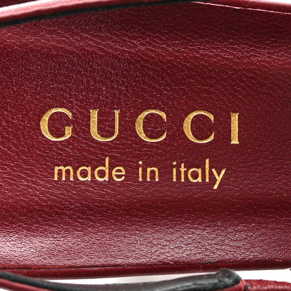 Gucci Nappa Charlotte Horsebit Ballet Mary Jane Pumps 38 Rosso Ancora Red 8 of 10