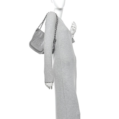 Chanel Metallic Deerskin Luxe Ligne Flap  Silver 2 of 10
