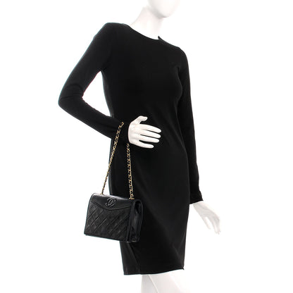 Chanel Lambskin Quilted CC Small Single Flap Black 2 of 8