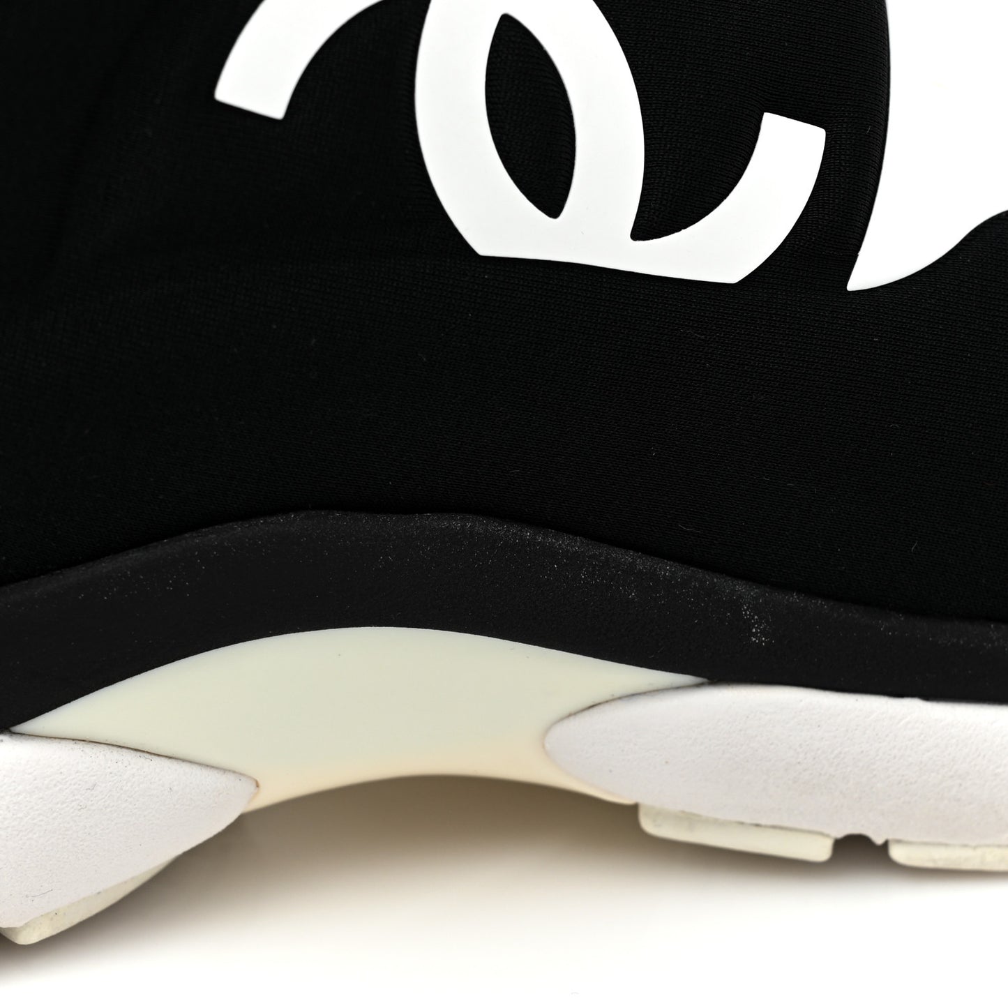 Lycra Fabric Womens CC Sneakers 38.5 Black White Pink