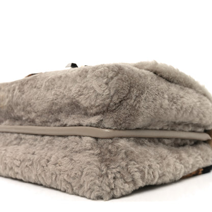 Fendi Shearling Calfskin Macro FF 1974 Diagonal Mania Kan I Shoulder Bag Multicolor 10 of 10