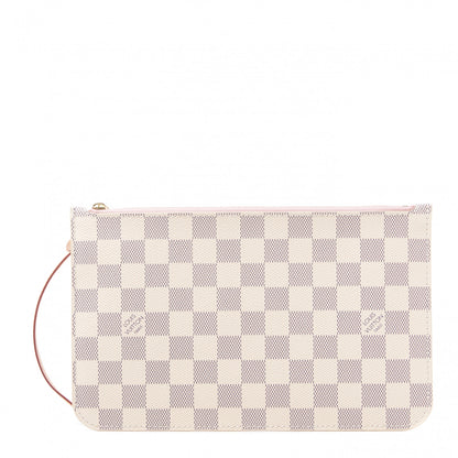 Louis Vuitton Damier Azur Neverfull MM GM Pochette Rose Ballerine 1 of 7