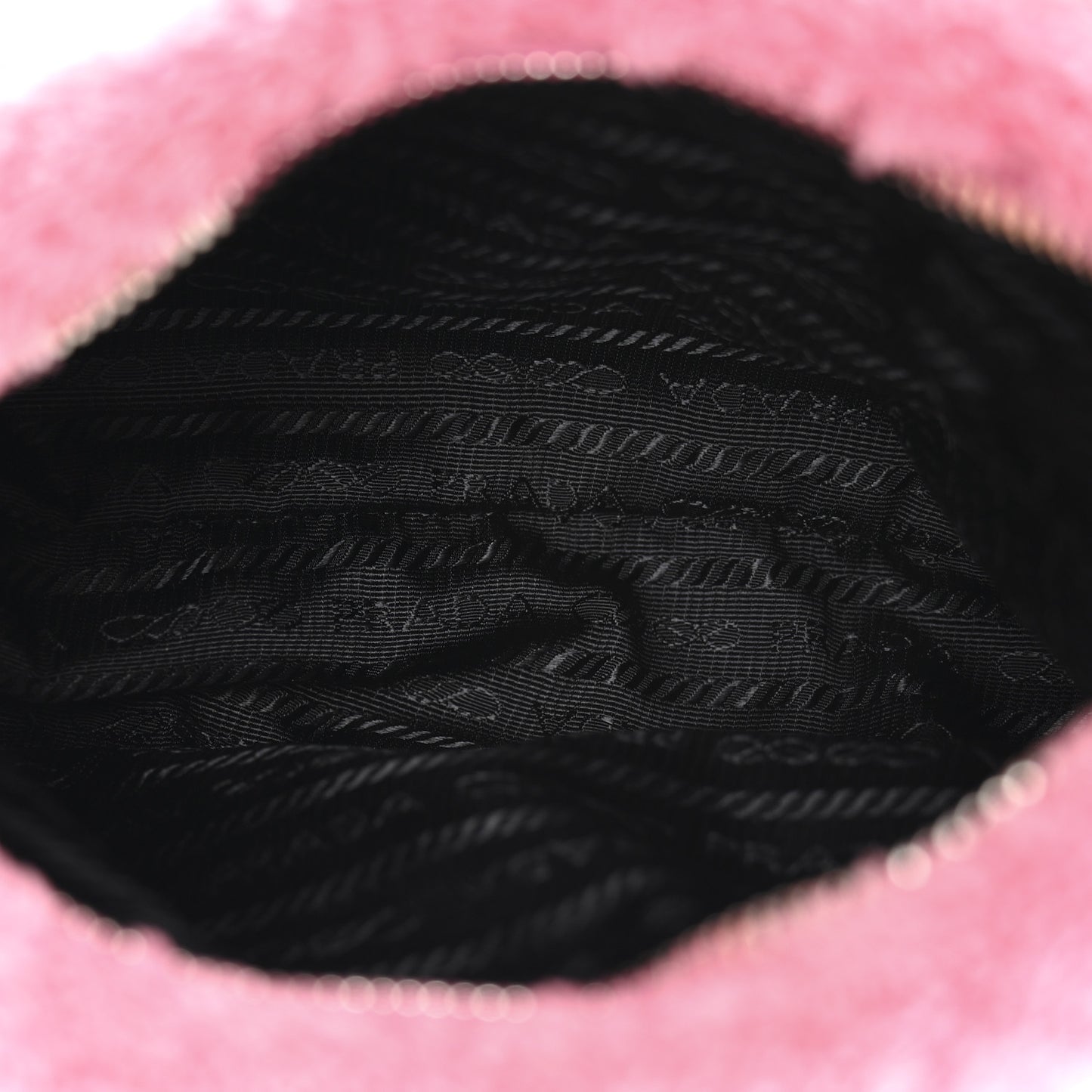 Terry Cloth Mini Re-Edition 2000 Bag Petalo Black