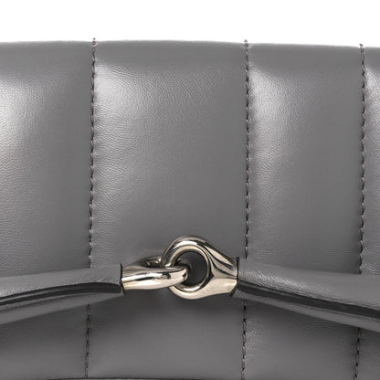 Gucci Nappa Vertical Matelasse Medium Maxi Horsebit Chain Shoulder Bag Grey 8 of 11