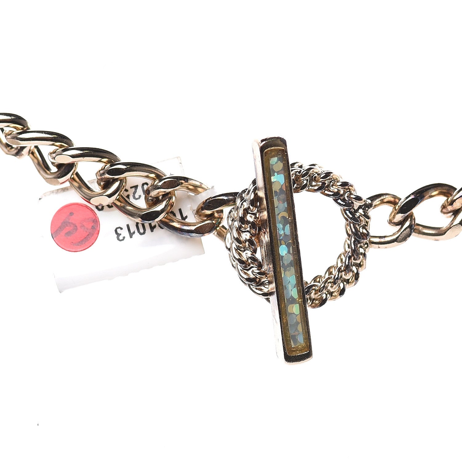 Chanel Crystal Enamel Pearl CC Logo Chain Choker Gold Multicolor 5 of 7