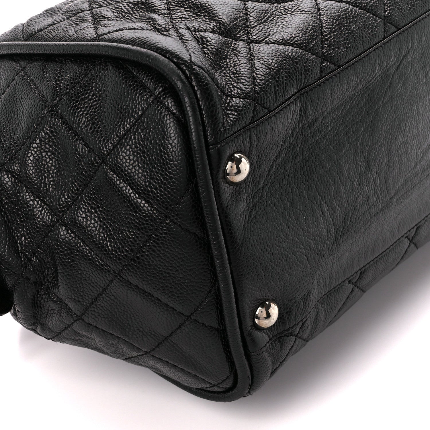 Chanel Caviar Quilted CC Timeless Bowler Black 10 of 12