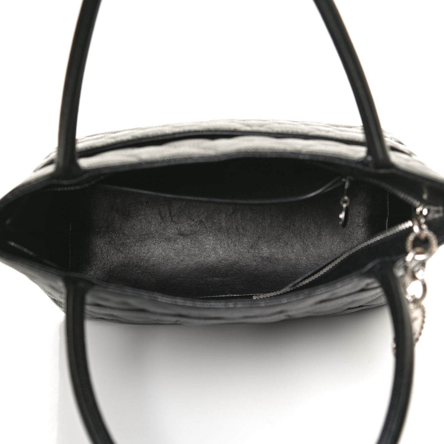 Caviar Quilted Medallion Tote Black