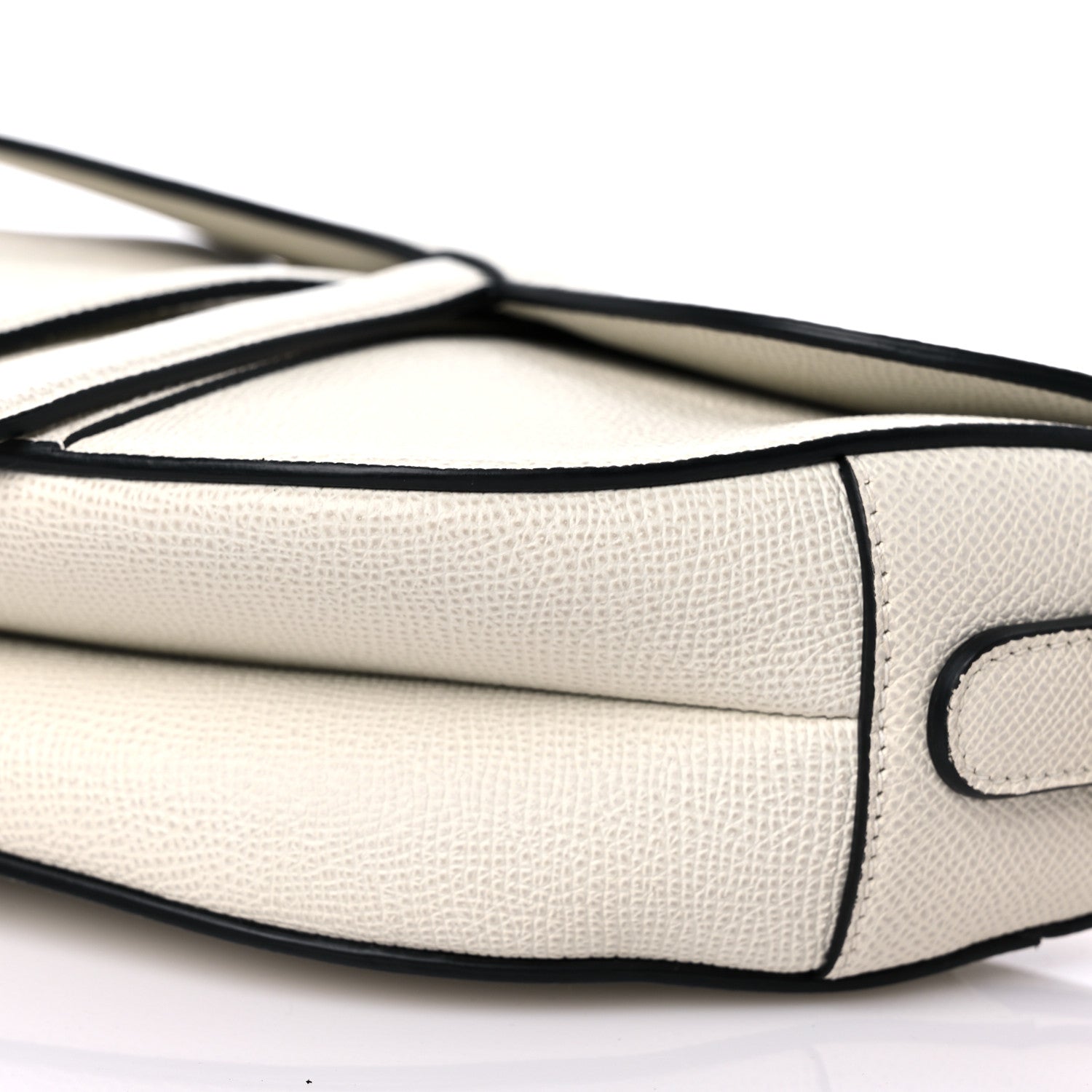 Christian Dior Grained Calfskin Saddle Bag White 6 of 9