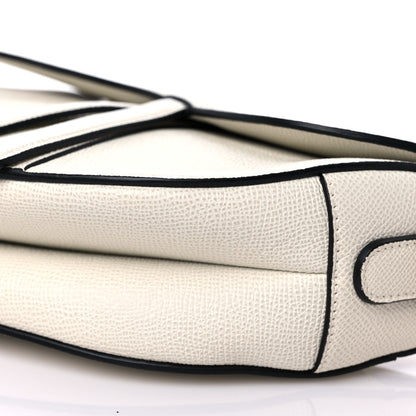 Christian Dior Grained Calfskin Saddle Bag White 6 of 9