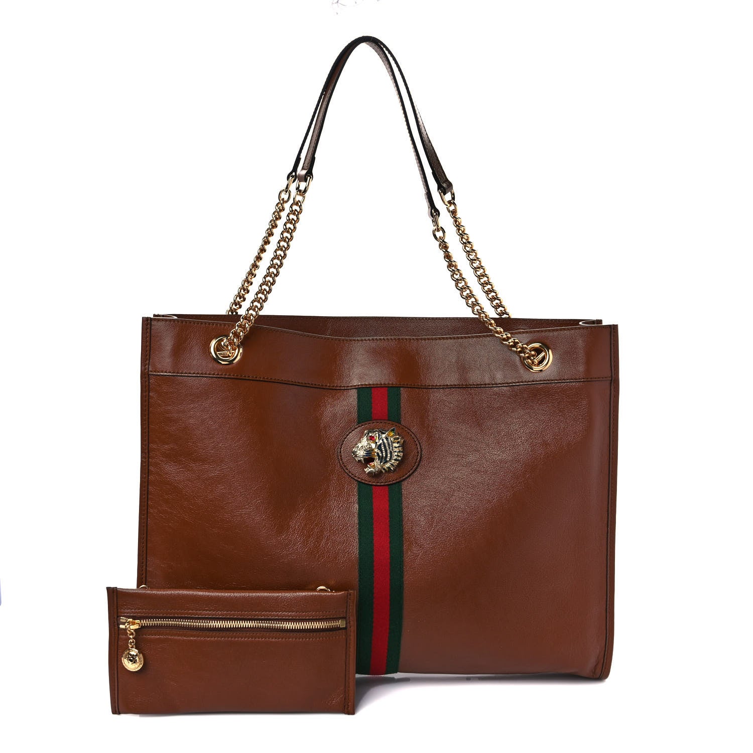 Gucci Calfskin Large Rajah Chain Tote Cuir 1 of 9