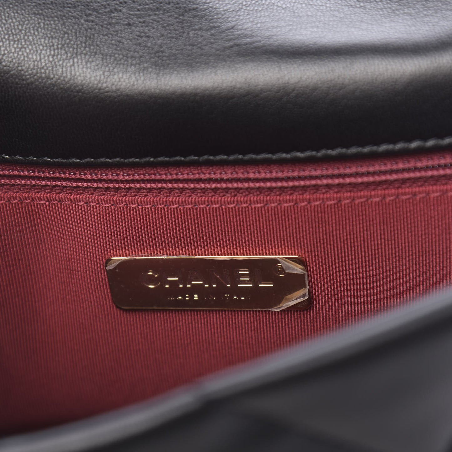 Goatskin Quilted Medium 19 Flap Black