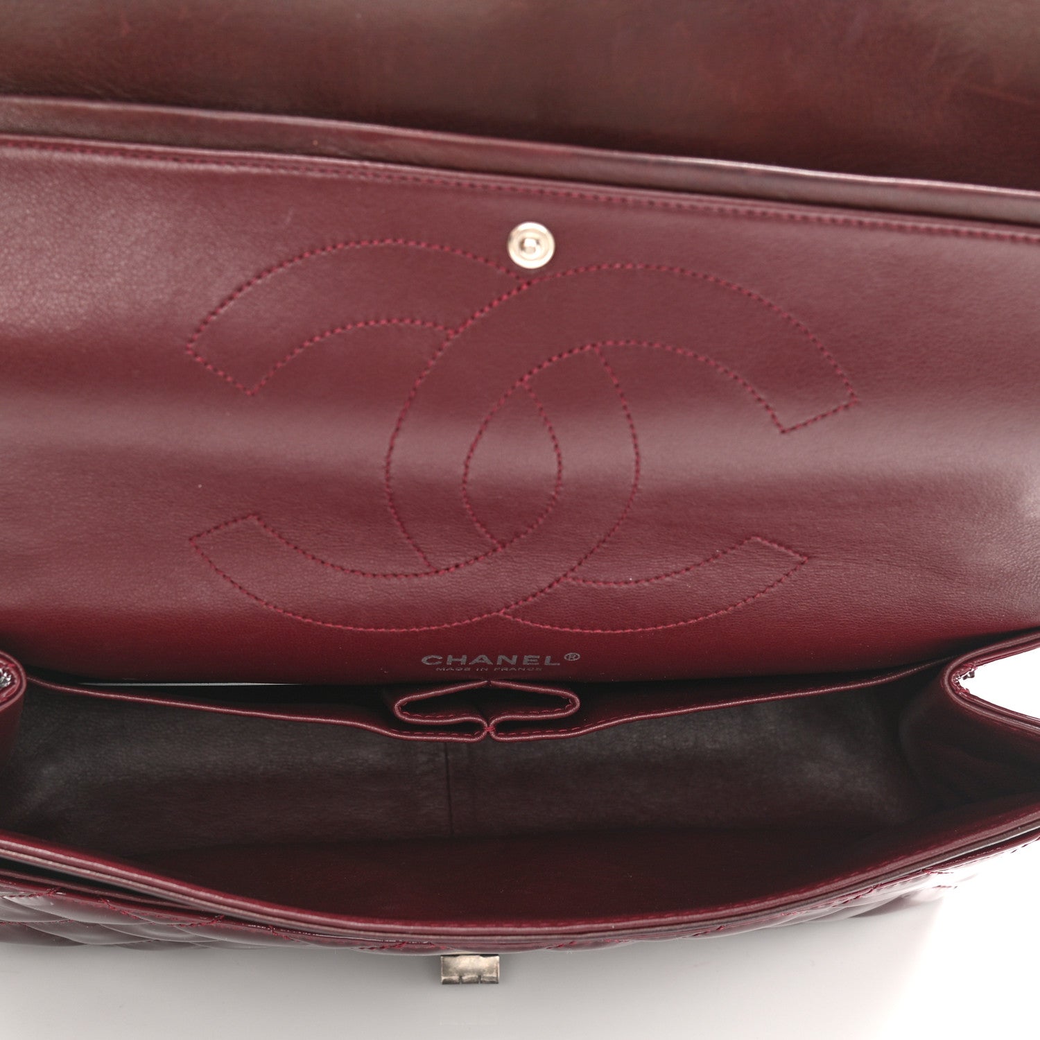 Chanel Patent Quilted 2.55 Reissue 227 Flap Light Burgundy 4 of 12