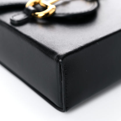 Gucci Boarded Plutone Calfskin Mini Horsebit 1955 Crossbody Bag Black 8 of 19