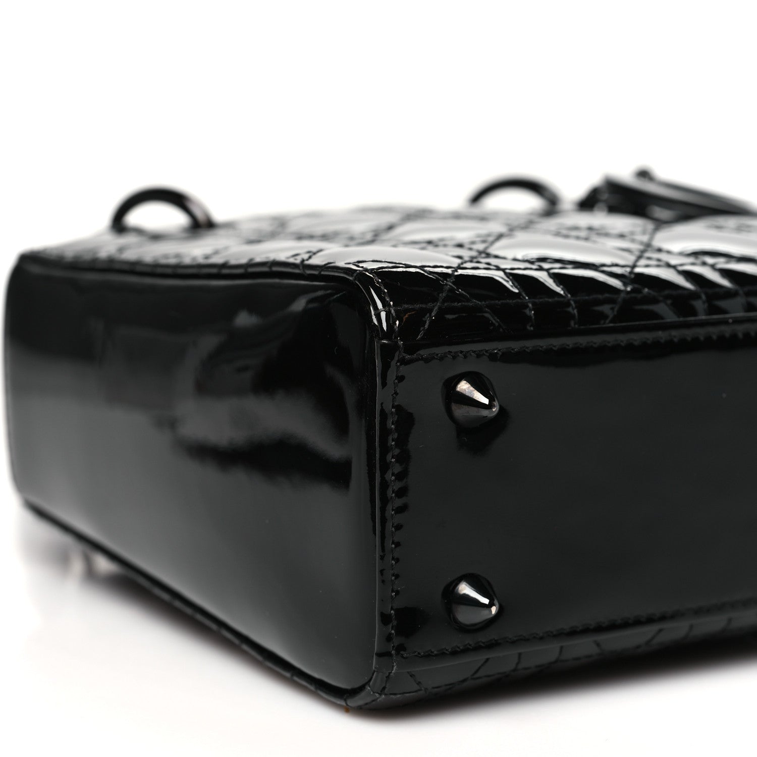 Christian Dior Ultraglossy Patent Cannage Small Lady Dior Black 8 of 10