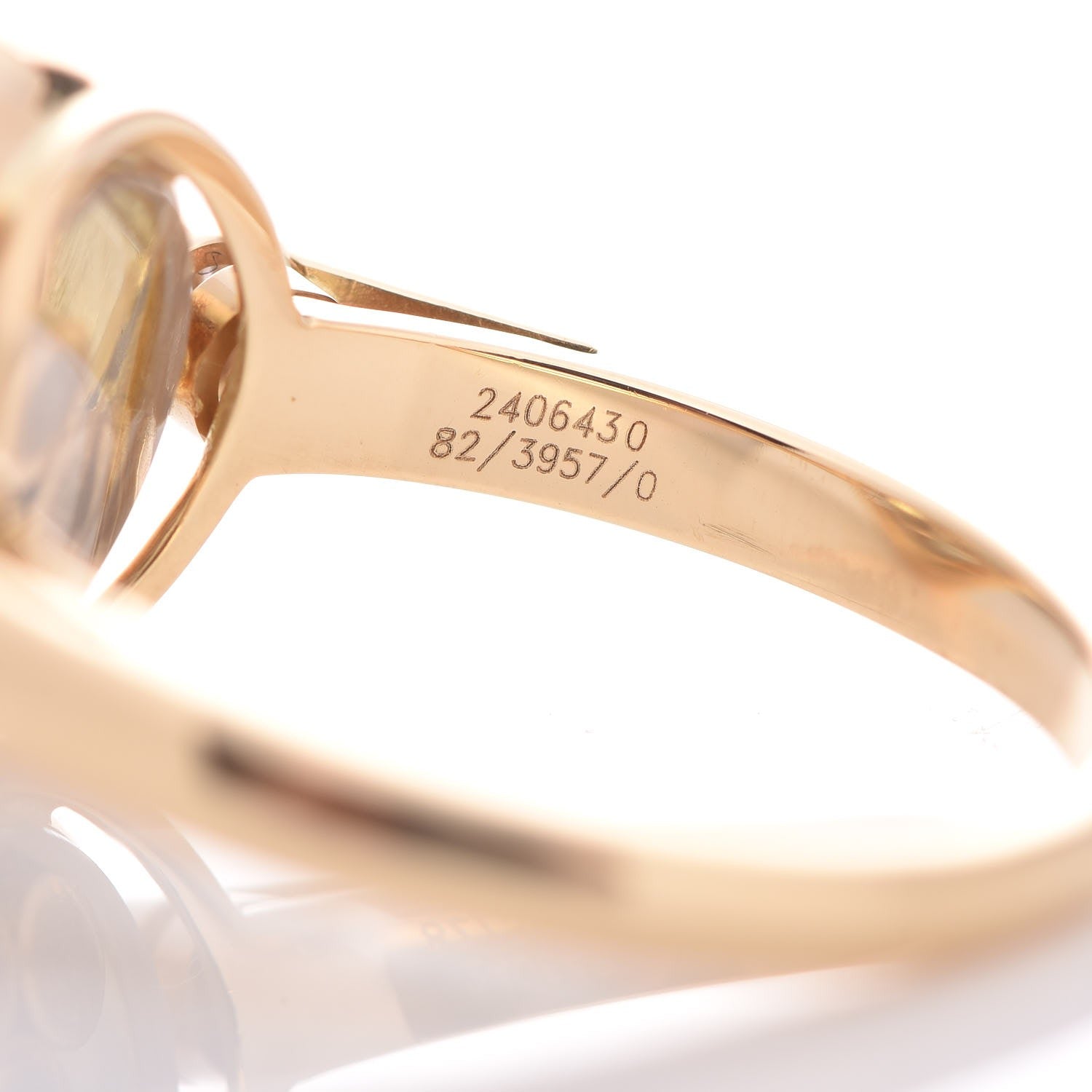 Chopard 18K Yellow Gold Happy Diamonds Circle Ring 50 5.5 5 of 8