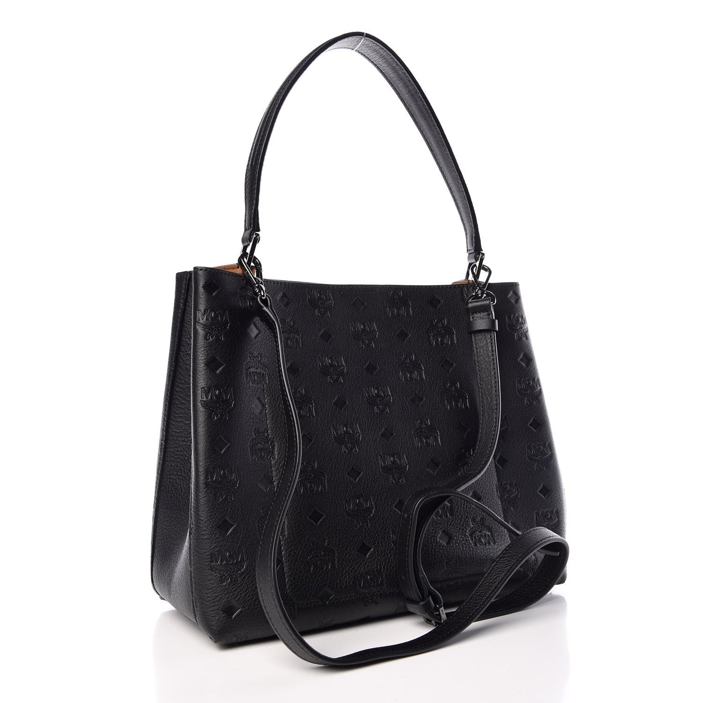 Calfskin Ottomar Monogram Sarah Convertible Hobo Black