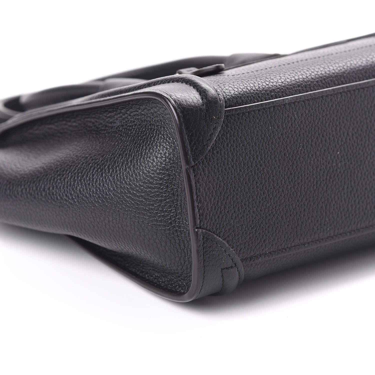 Celine Drummed Calfskin Nano Luggage Black 6 of 9