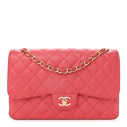 Chanel Caviar Quilted Jumbo Double Flap Red 1 of 11