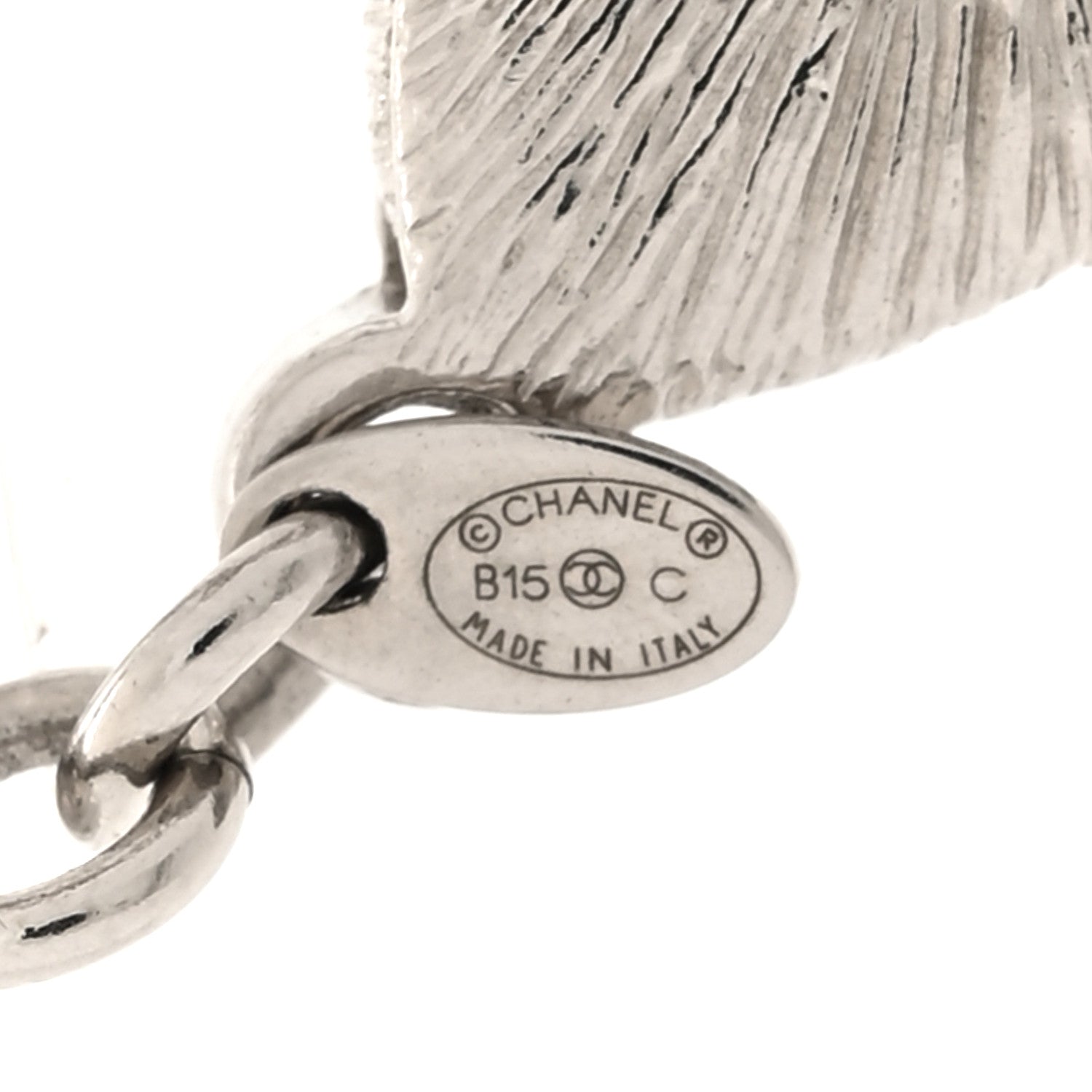 Chanel Baguette Crystal Quilted CC Chain Bracelet Silver 5 of 5