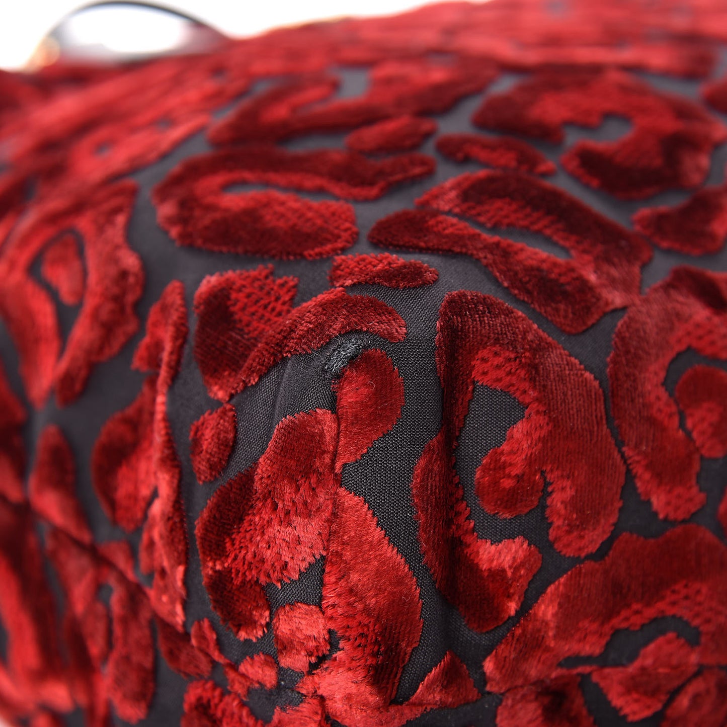 Velvet Saffiano Tote Red