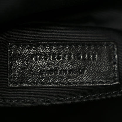 Saint Laurent Patent Calfskin Crocodile Embossed Monogram Lou Camera Bag Black 7 of 10