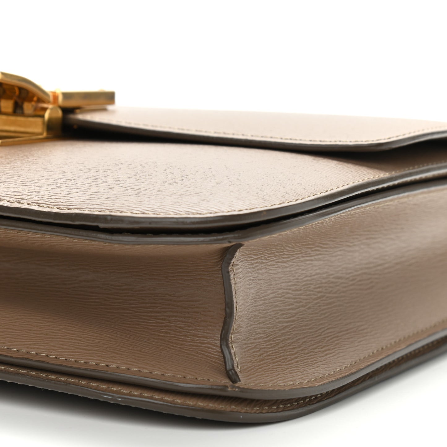 Liege Calfskin Medium Classic Box Flap Bag Taupe