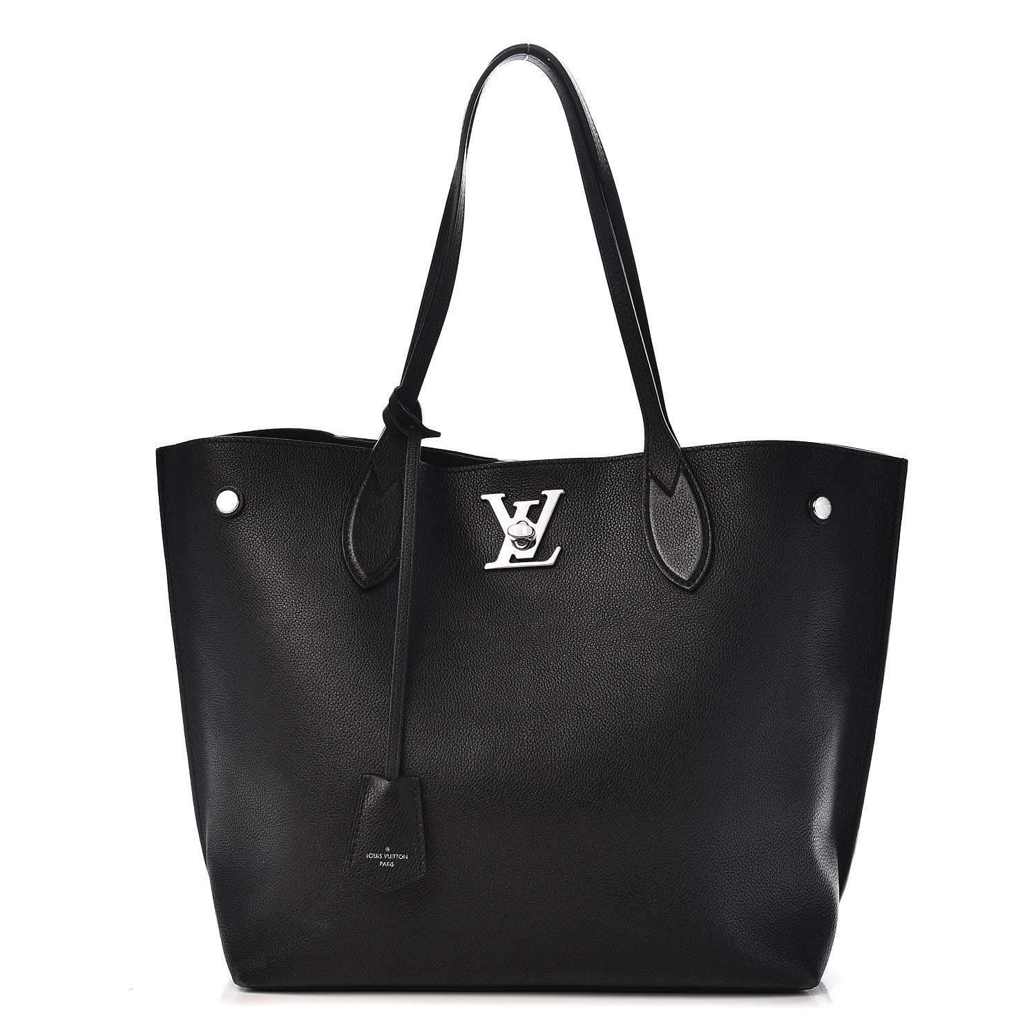 Louis Vuitton Calfskin Lockme Go Tote Black 1 of 15