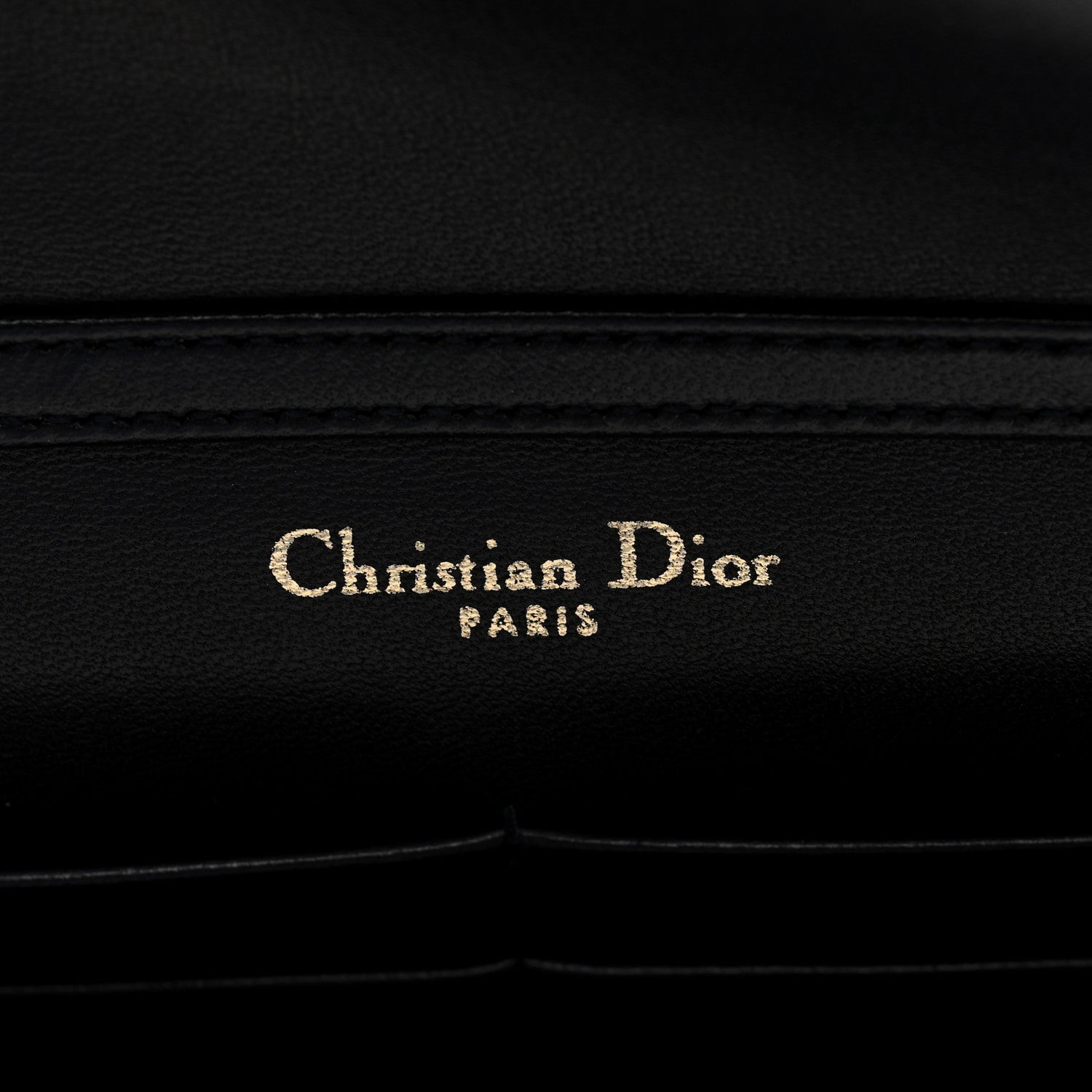 Christian Dior Metallic Patent Micro-Cannage Diorama Wallet on Chain Pouch Gold 6 of 9