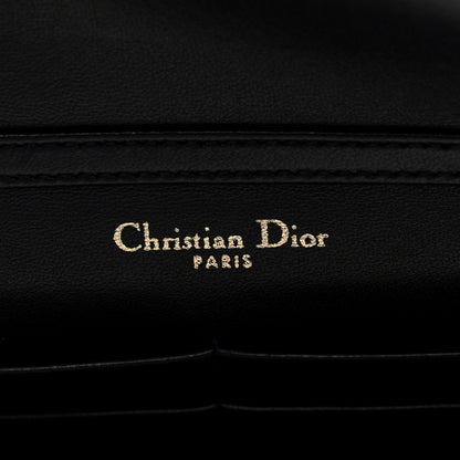 Christian Dior Metallic Patent Micro-Cannage Diorama Wallet on Chain Pouch Gold 6 of 9