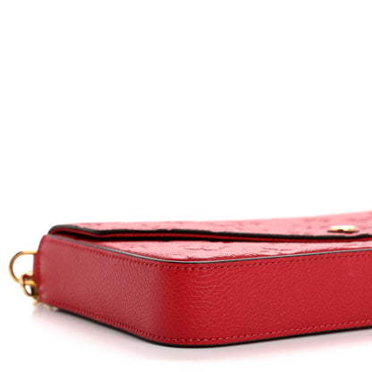 Louis Vuitton Empreinte Pochette Felicie Chain Wallet Scarlet 8 of 9