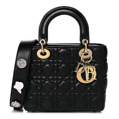 Christian Dior Lambskin Cannage Small Lucky Badges My Lady Dior Black 1 of 17