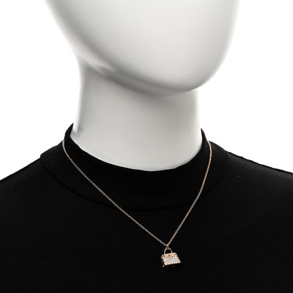 Hermes 18K Rose Gold Diamond Kelly Amulettes Pendant Necklace 2 of 6