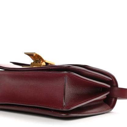 Celine Box Calfskin Small Classic Box Flap Bag Burgundy 9 of 12