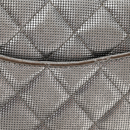 Chanel Metallic Calfskin Quilted Pixel Effect Mini Rectangular Flap Dark Silver 12 of 13