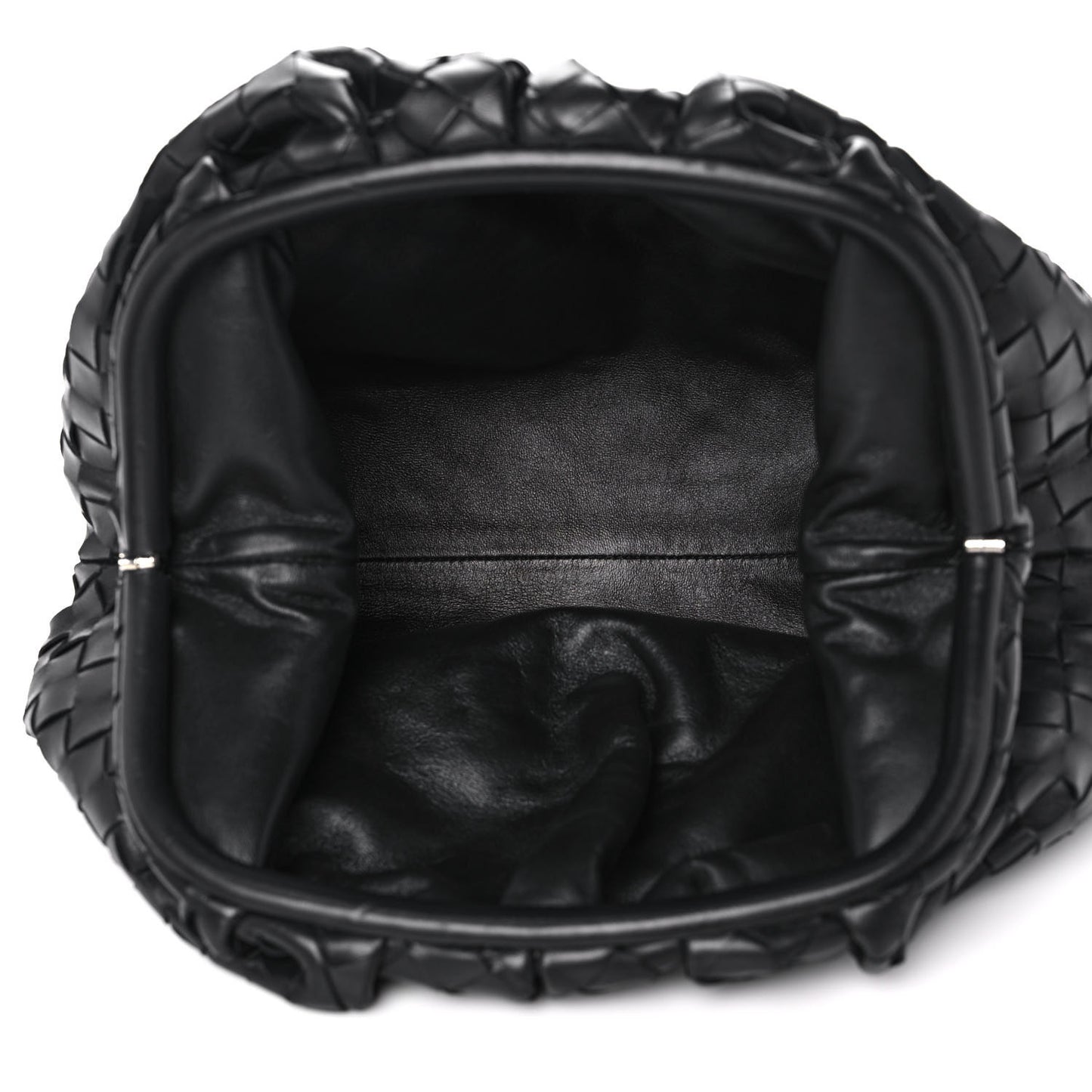 Nappa Maxi Intrecciato The Pouch Oversized Clutch Black