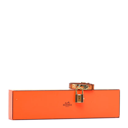 Hermes Stainless Steel Ostrich 20mm Kelly Cadena Quartz Watch Gold 6 of 6