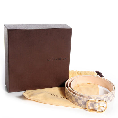 Louis Vuitton Damier Azur 25mm Mini Belt 85 34 7 of 7